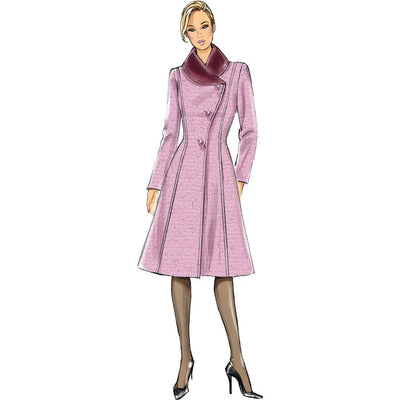 Butterick Pattern B6497 Misses Misses Petite Jacket and Coats with Asymmetrical Front and Collar Variations 6497 Image 5 From Patternsandplains.com