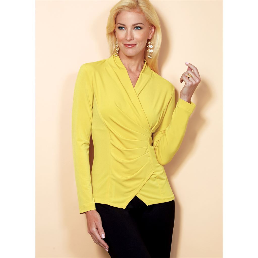 Butterick Pattern B6517 Misses Top with Pleat and Options 6517 Image 2 From Patternsandplains.com