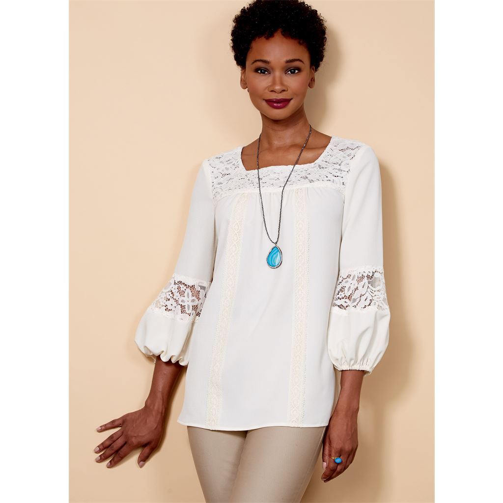 Butterick Pattern B6518 Misses Square Neck Top with Yoke 6518 Image 2 From Patternsandplains.com