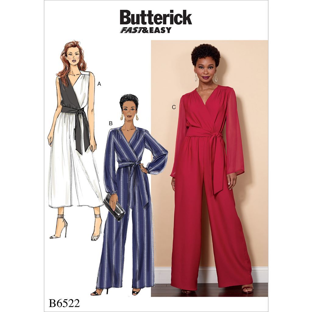 Butterick Pattern B6522 Misses Womens Jumpsuit and Sash 6522 Image 1 From Patternsandplains.com