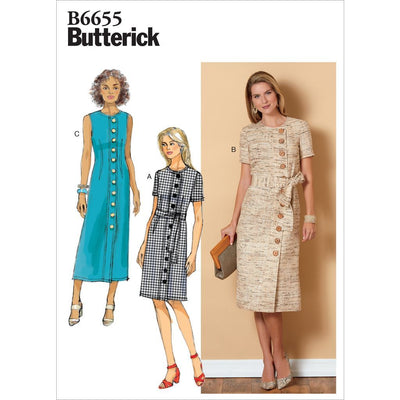 Butterick Pattern B6655 Misses Misses Petite Dress and Sash 6655 Image 1 From Patternsandplains.com