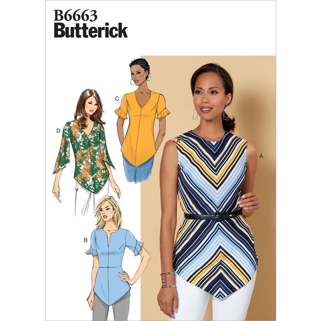 Butterick Pattern B6663 Misses Top 6663 Image 1 From Patternsandplains.com