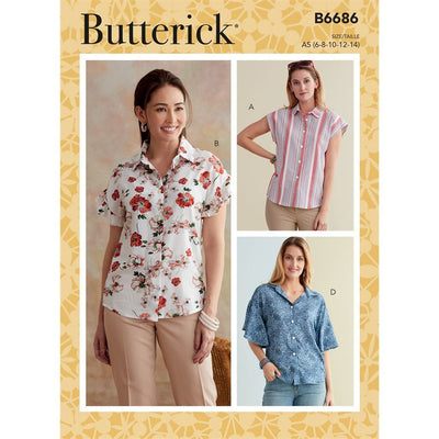 Butterick Pattern B6686 Misses Top 6686 Image 1 From Patternsandplains.com