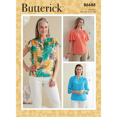 Butterick Pattern B6688 Misses Top 6688 Image 1 From Patternsandplains.com