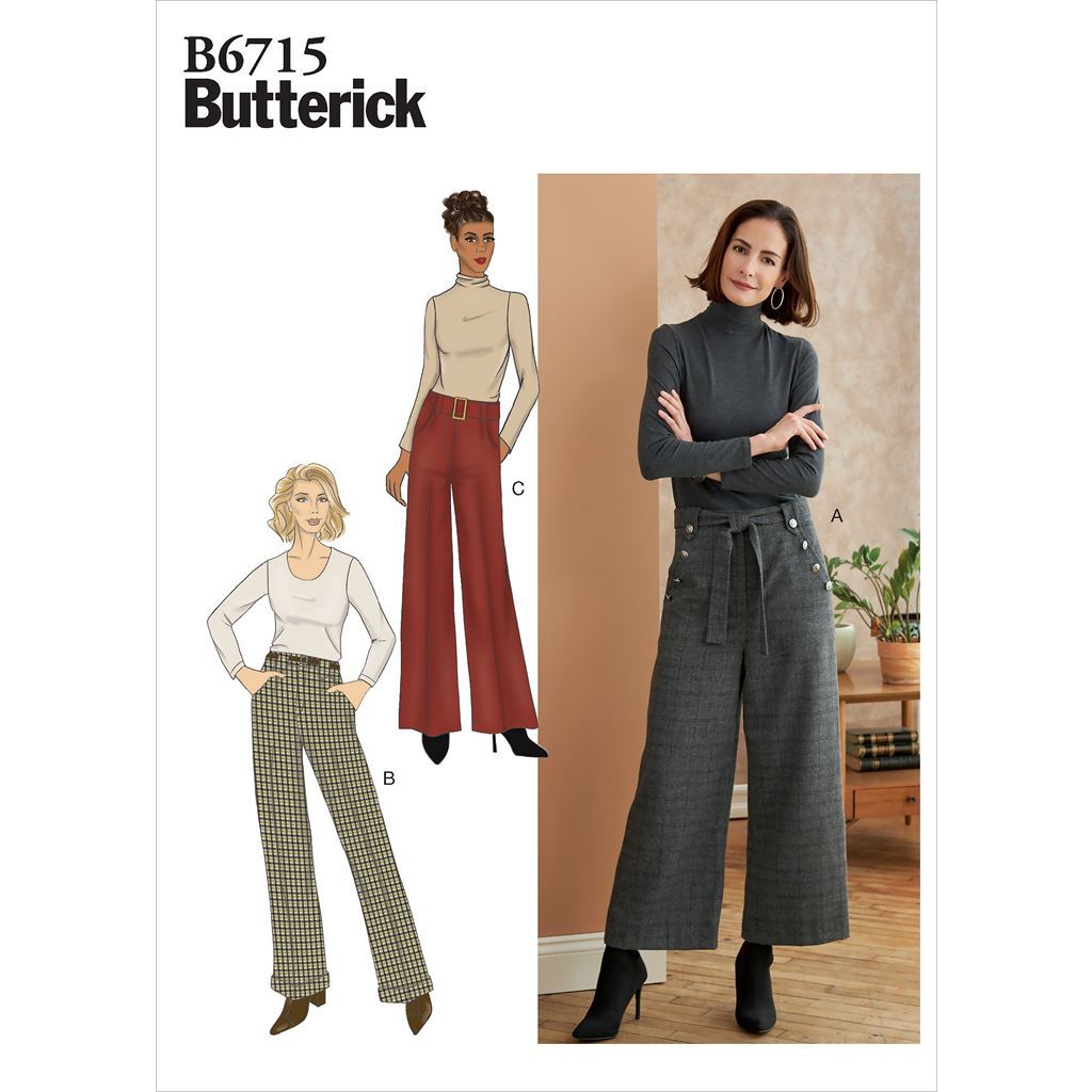 Butterick Pattern B6715 Misses Misses Petite Pants Sash and Belt 6715 Image 1 From Patternsandplains.com