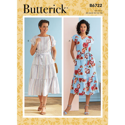 Butterick Pattern B6722 Misses Dresses 6722 Image 1 From Patternsandplains.com