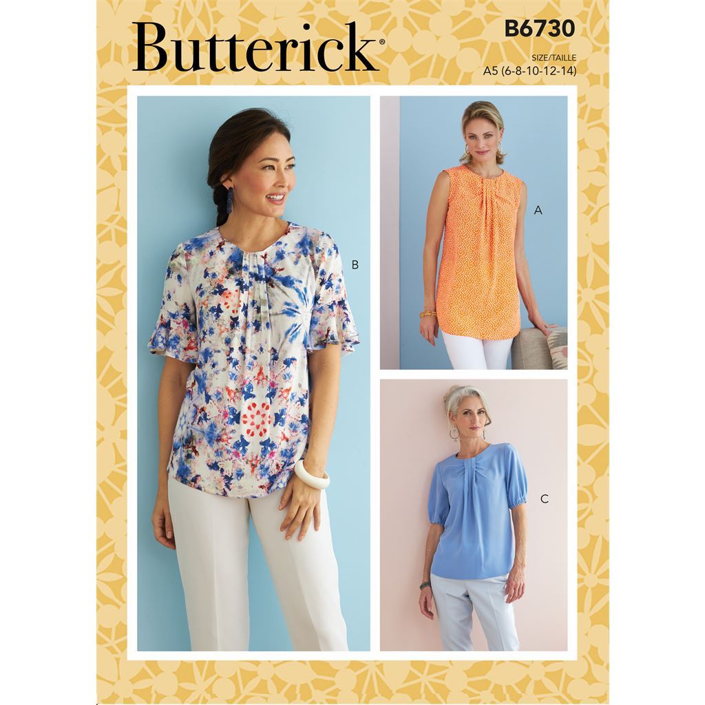 Butterick Pattern B6730 Misses Top 6730 Image 1 From Patternsandplains.com