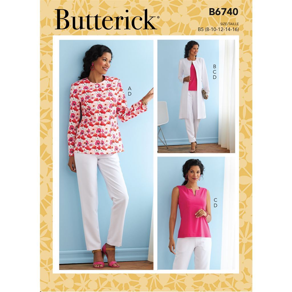 Butterick 4004 Blouse Top, Pants Pattern Donna Ricco Size 12 14 16
