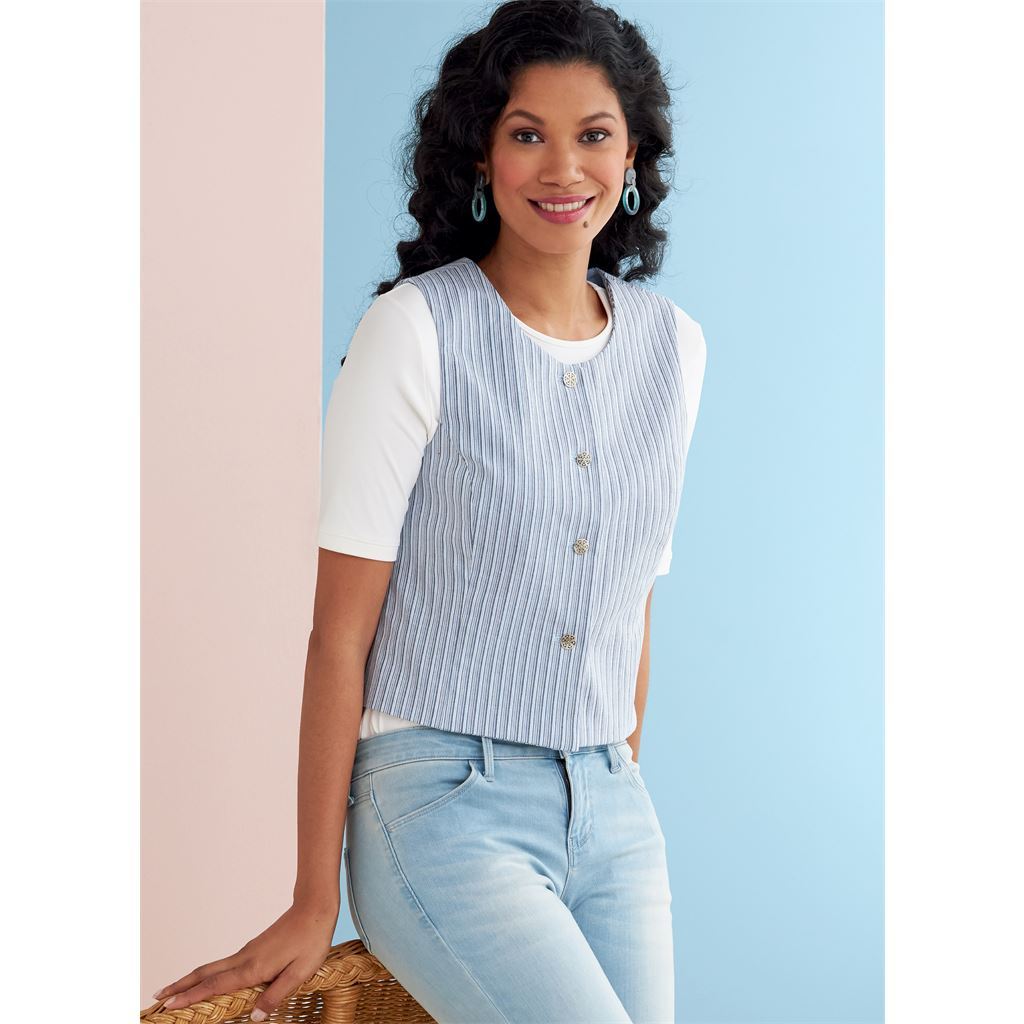 Butterick Pattern B6745 Misses Vests in Five Styles 6745 Image 2 From Patternsandplains.com