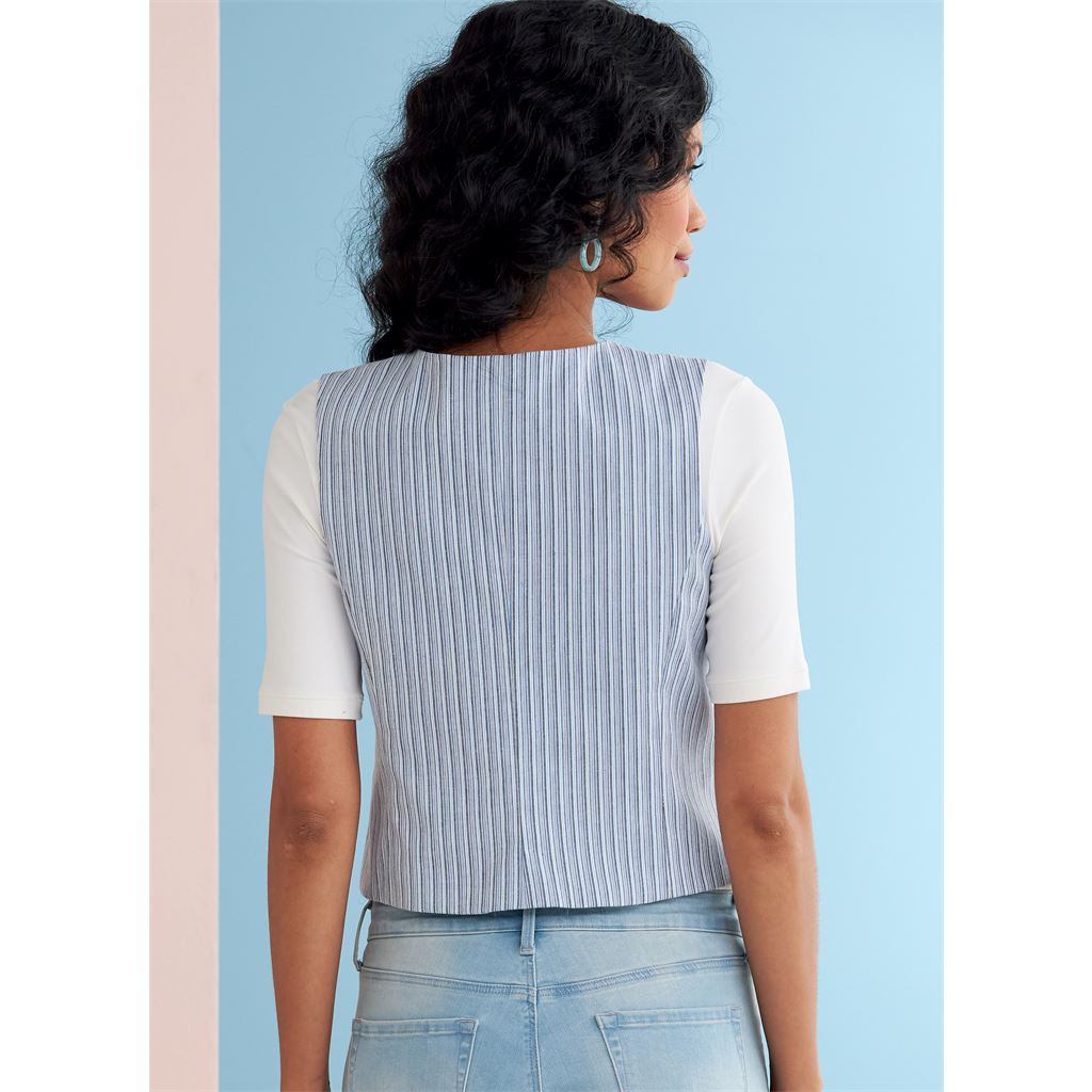 Butterick Pattern B6745 Misses Vests in Five Styles 6745 Image 4 From Patternsandplains.com