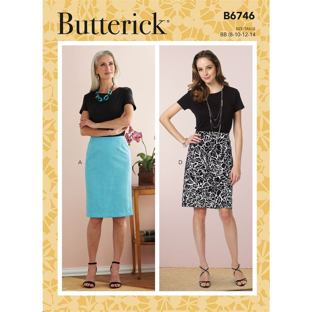 Butterick Pattern B6746 Misses Straight Skirts and Belt 6746 Image 1 From Patternsandplains.com