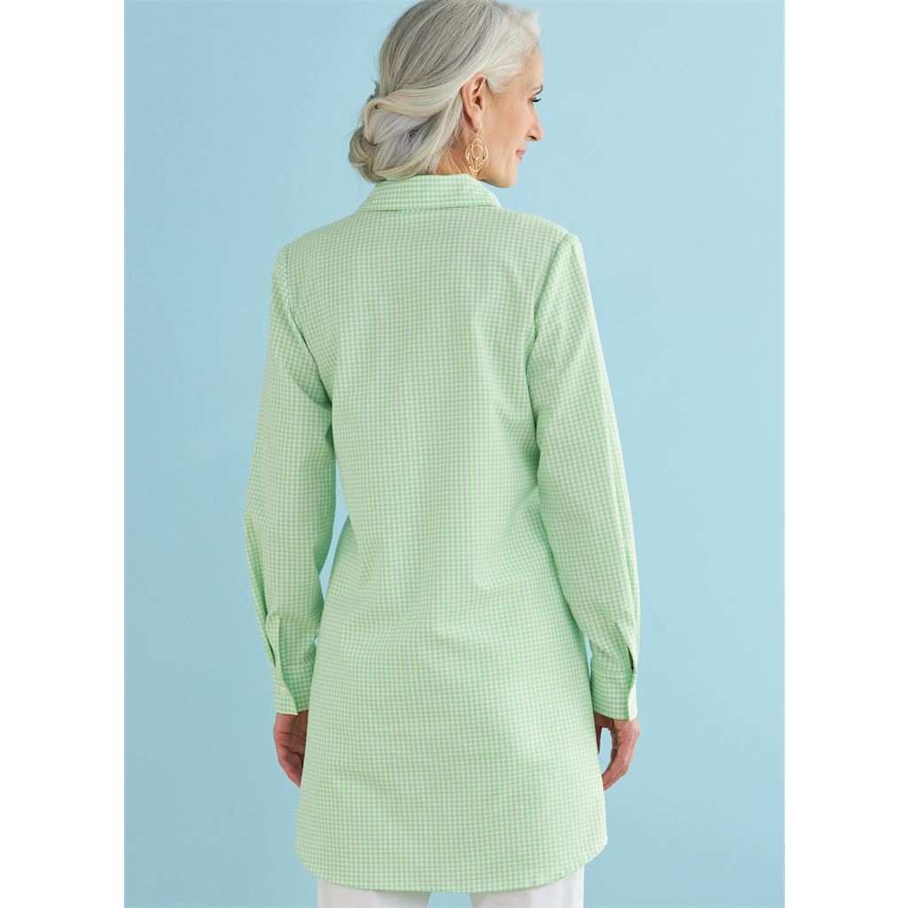 Butterick Pattern B6747 Misses Button Down Collared Shirts 6747 Image 5 From Patternsandplains.com