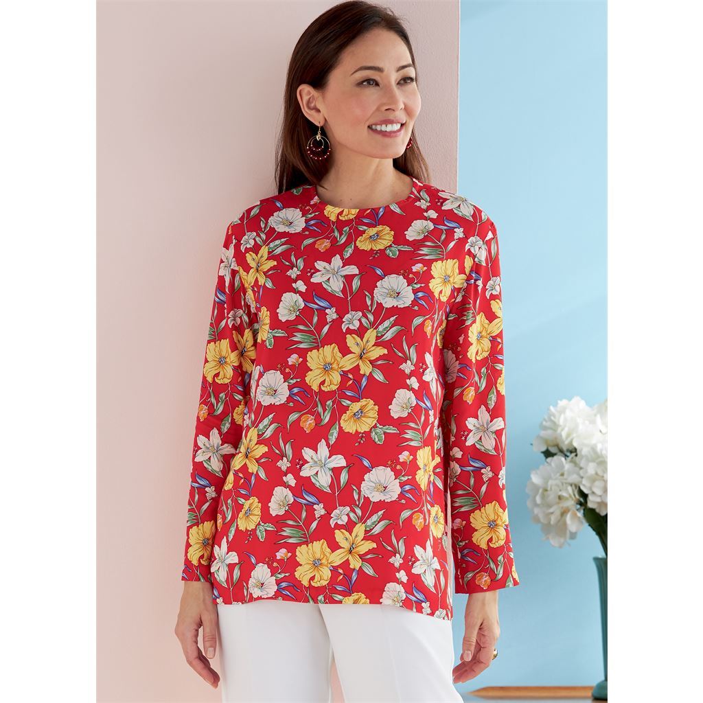 Butterick Pattern B6751 Misses Misses Petite Pullover Tops 6751 Image 2 From Patternsandplains.com