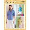 Butterick Pattern B6753 Misses Misses Petite Button Down Shirts 6753 Image 1 From Patternsandplains.com