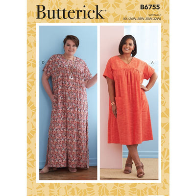 Butterick Pattern B6755 Misses Asymmetrical Detail Tunics 6755 Image 1 From Patternsandplains.com