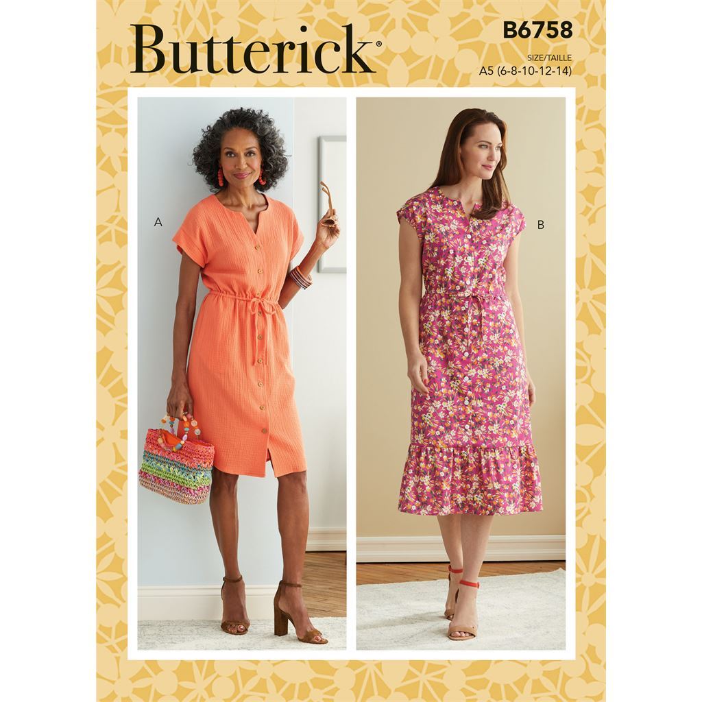 Butterick Pattern B6758 MISSES and MISSES PETITE DRESS 6758 Image 1 From Patternsandplains.com