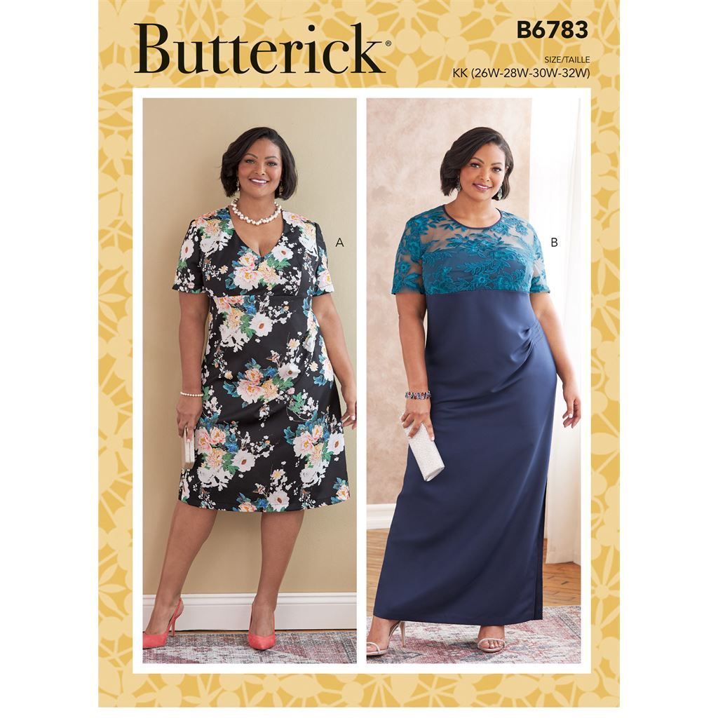 Butterick Pattern B6783 Womens Dress In C D DD Cup Sizes 6783 Image 1 From Patternsandplains.com