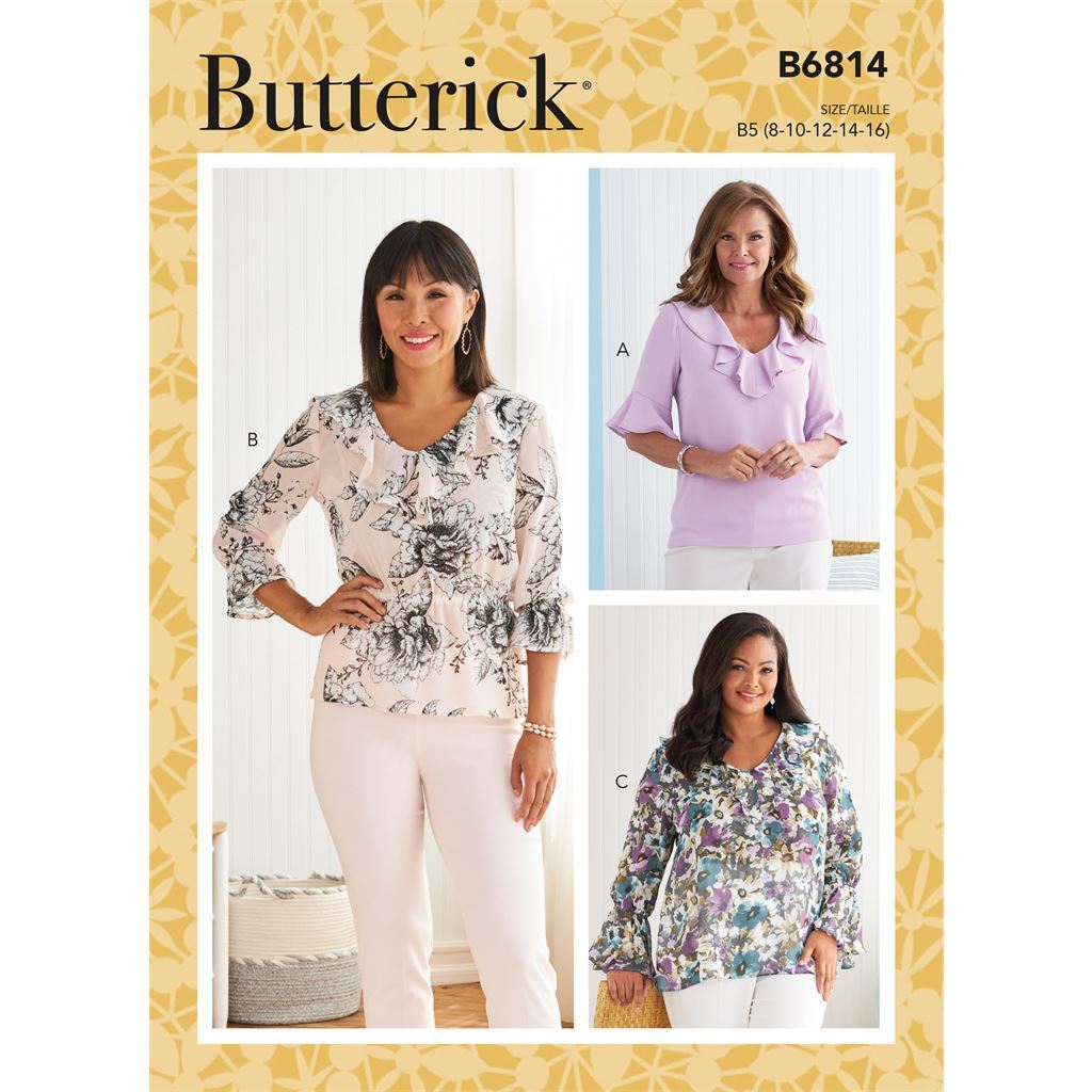 Butterick Pattern B6814 Misses and Womens Top 6814 Image 1 From Patternsandplains.com