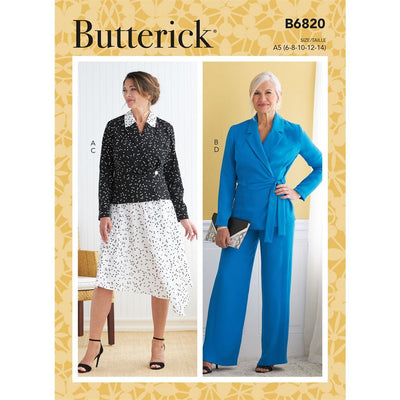 Butterick Pattern B6820 Misses Jacket Skirt and Pants 6820 Image 1 From Patternsandplains.com