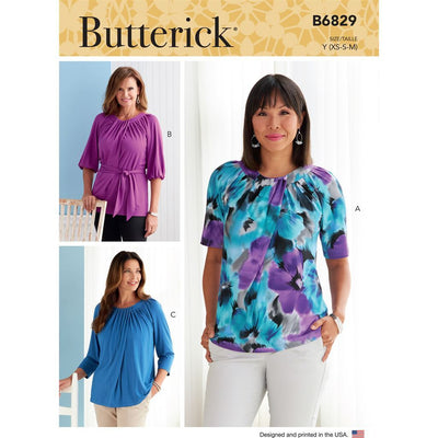 Butterick Pattern B6829 Misses Tops and Sash 6829 Image 1 From Patternsandplains.com