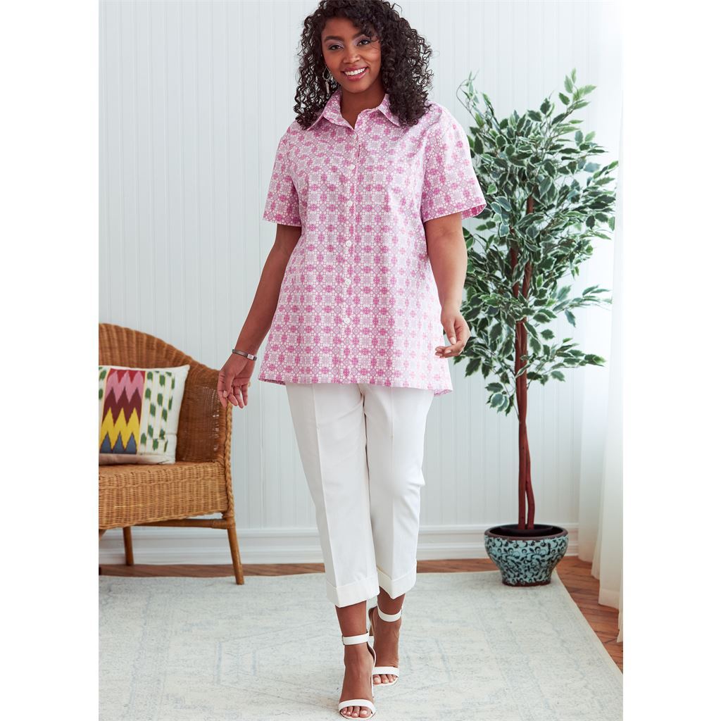 Butterick Pattern B6841 Unisex Button Down Shirts 6841 Image 5 From Patternsandplains.com