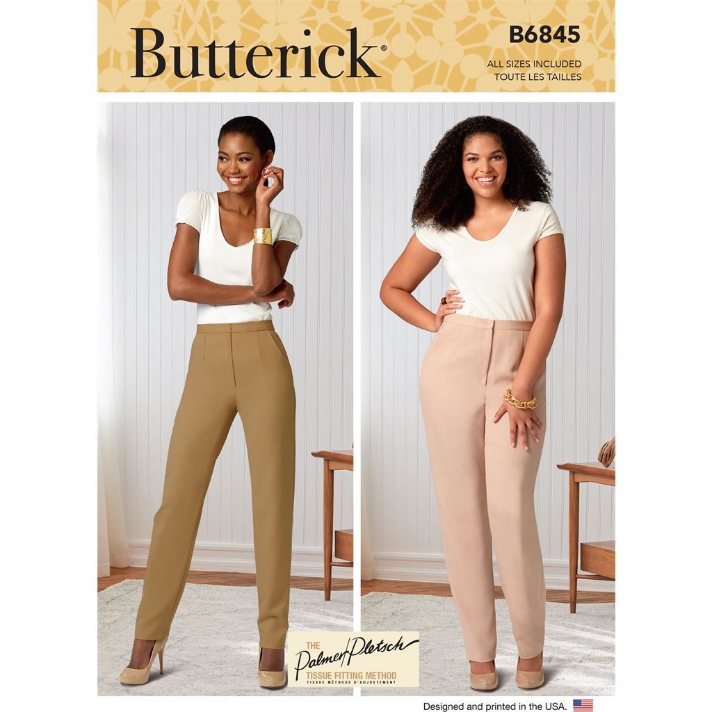 Butterick Pattern B6845 Misses' & Women's Tapered Pants 6845 - Patterns and  Plains