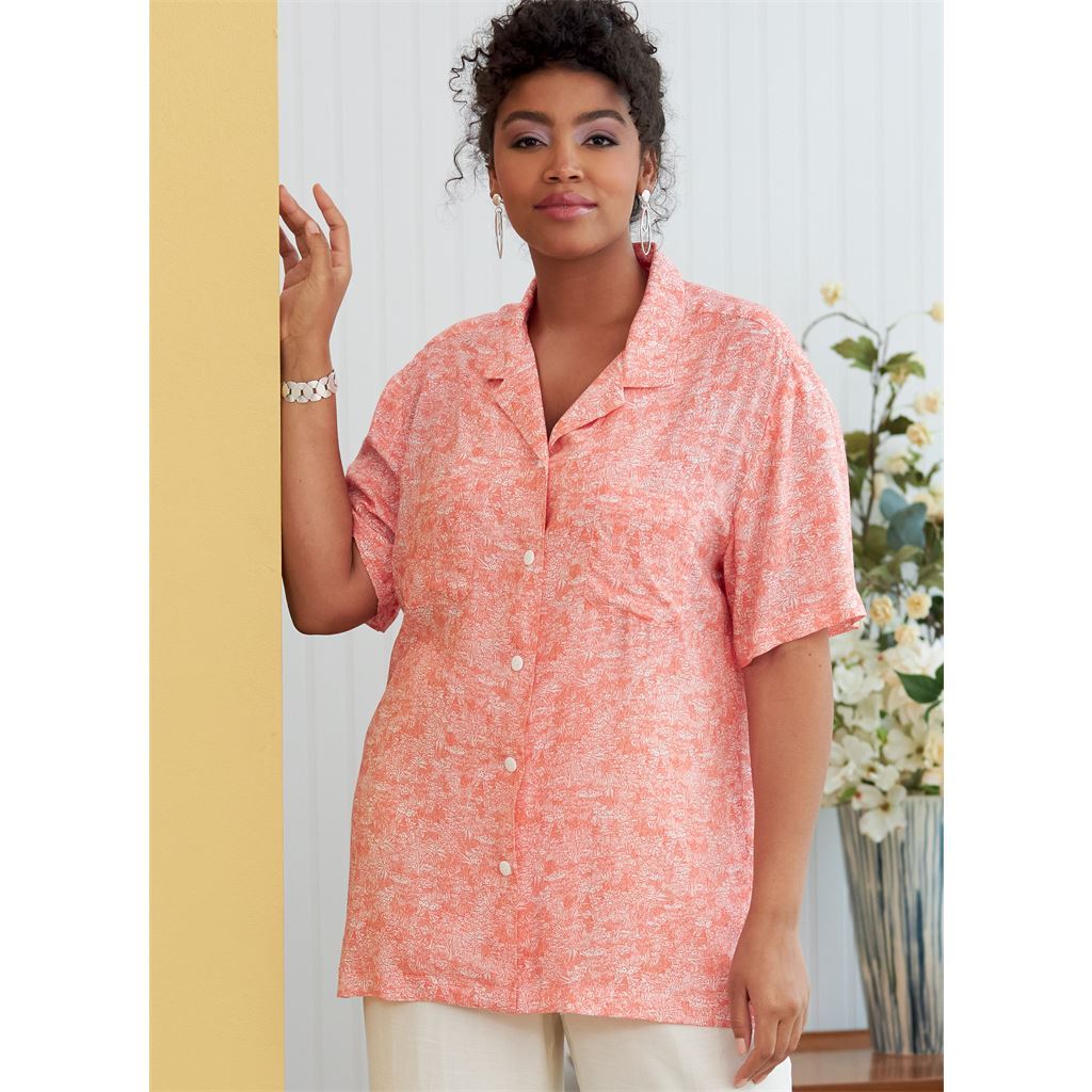 Butterick Pattern B6846 Unisex Button Down Shirts 6846 Image 2 From Patternsandplains.com