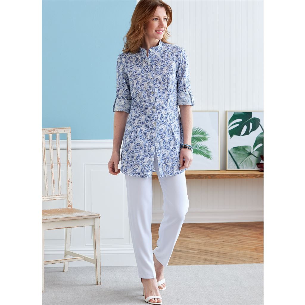 Butterick Pattern B6852 Misses Button Down Shorts With Collar Sleeve and Hem Variations 6852 Image 5 From Patternsandplains.com