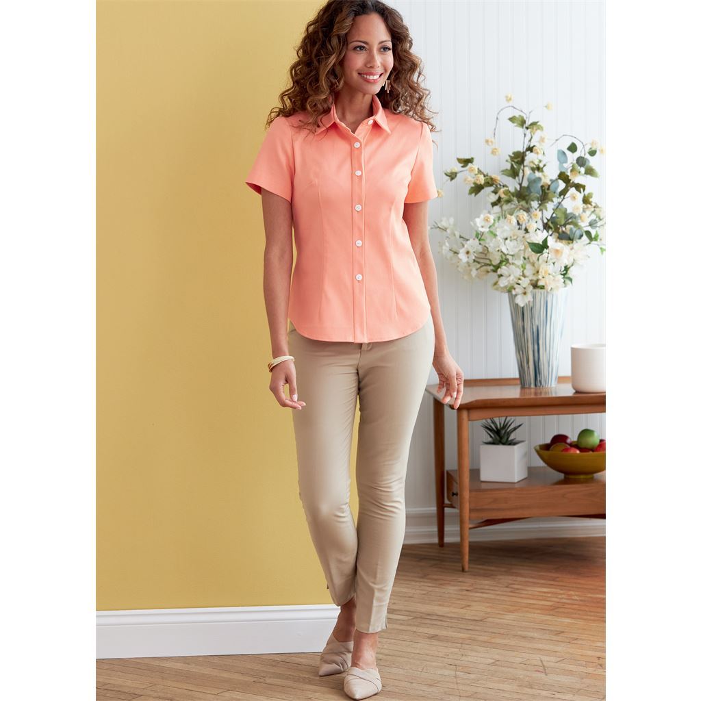 Butterick Pattern B6852 Misses Button Down Shorts With Collar Sleeve and Hem Variations 6852 Image 6 From Patternsandplains.com