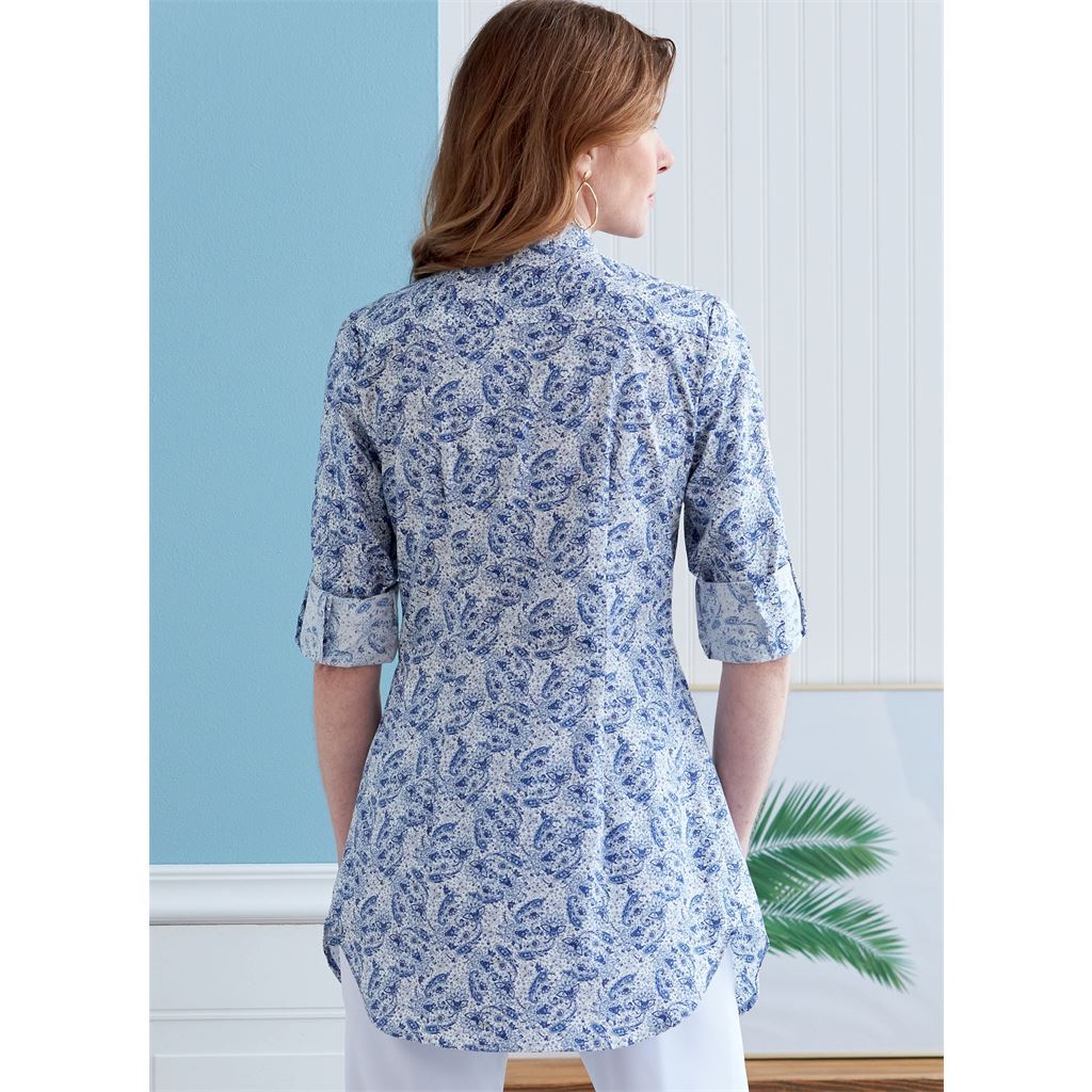Butterick Pattern B6852 Misses Button Down Shorts With Collar Sleeve and Hem Variations 6852 Image 8 From Patternsandplains.com