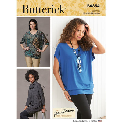 Butterick Pattern B6854 Misses Tops and Tunic 6854 Image 1 From Patternsandplains.com