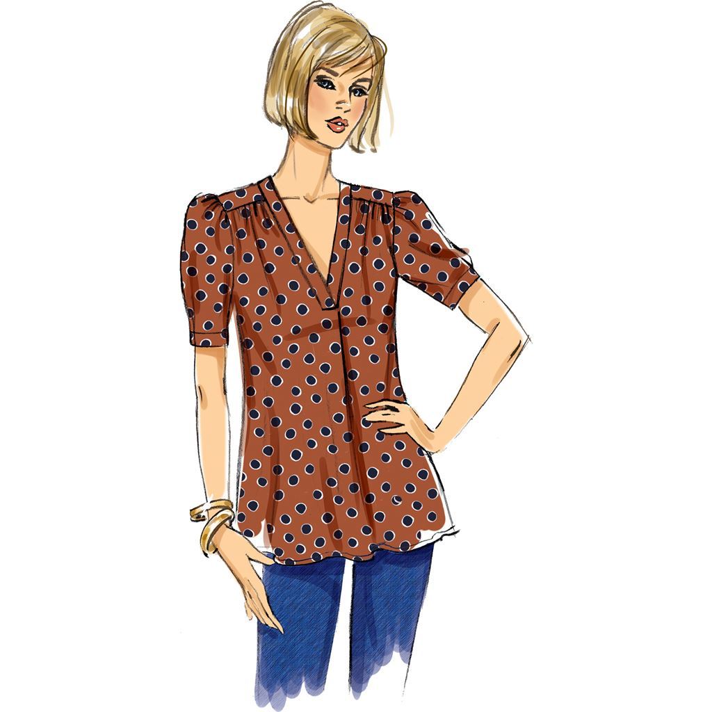 Butterick Pattern B6855 Misses Top 6855 Image 3 From Patternsandplains.com