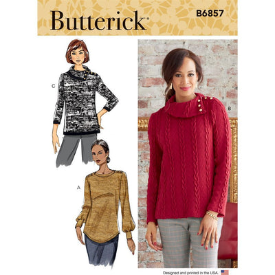 Butterick Pattern B6857 Misses Top 6857 Image 1 From Patternsandplains.com