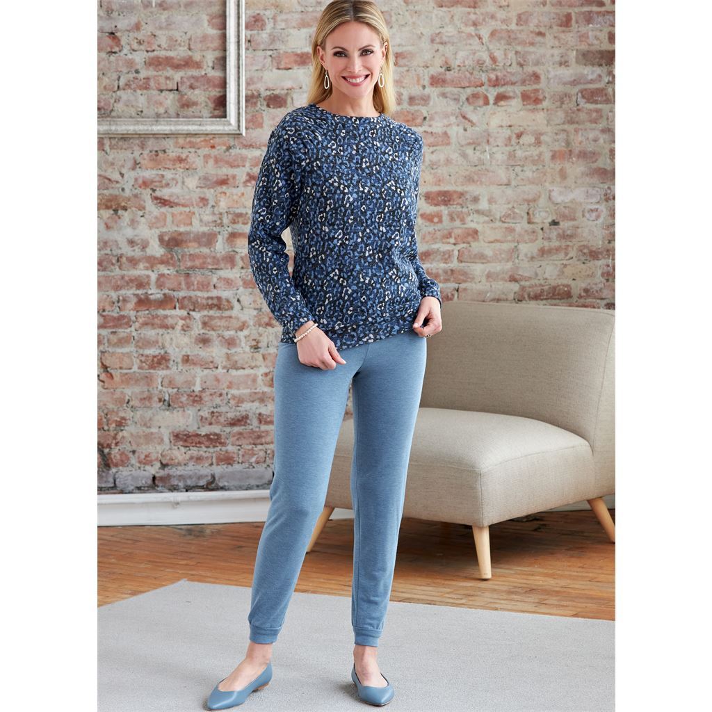 Butterick Pattern B6859 Misses Knit Dress Tops Skirt and Pants 6859 Image 2 From Patternsandplains.com