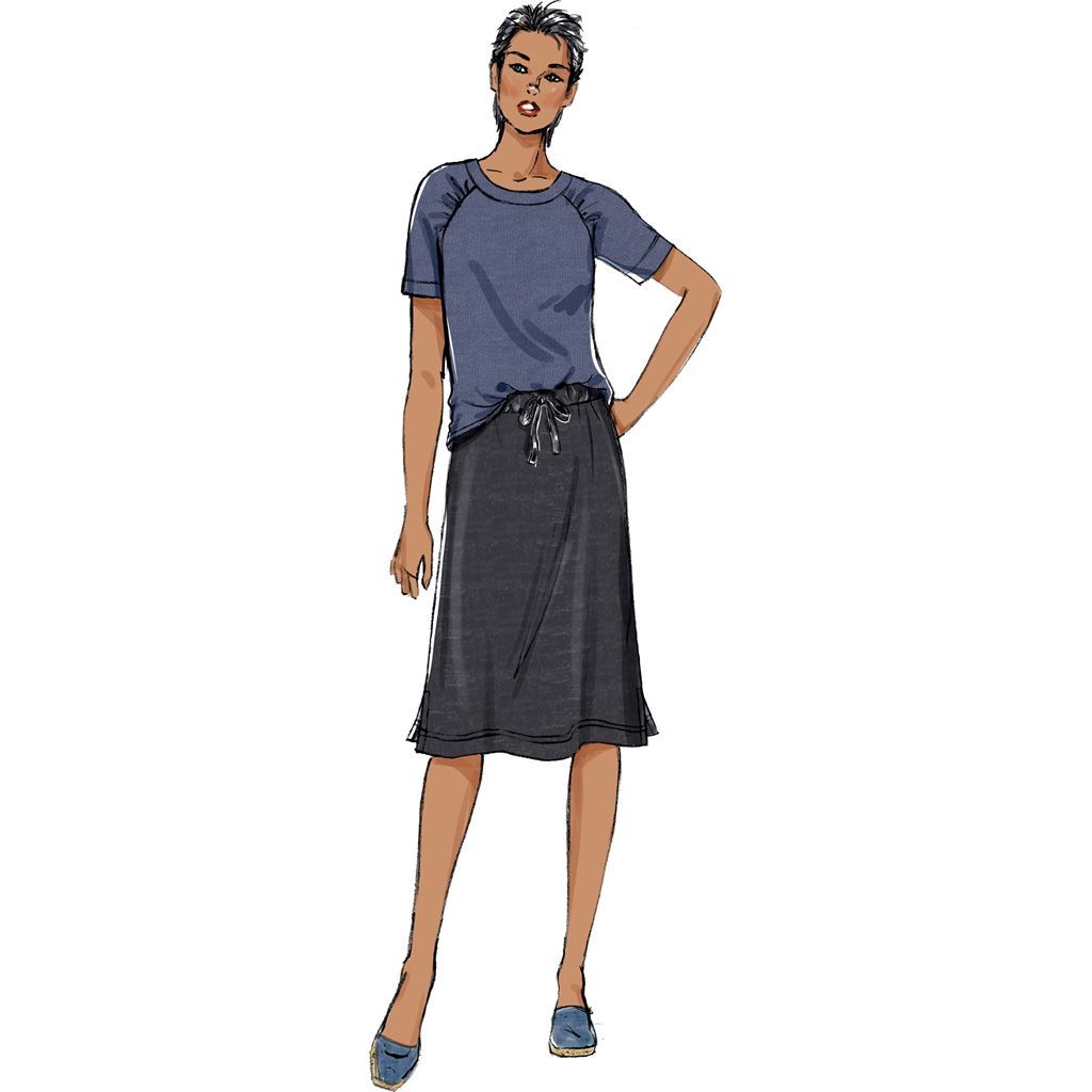 Butterick Pattern B6859 Misses Knit Dress Tops Skirt and Pants 6859 Image 4 From Patternsandplains.com