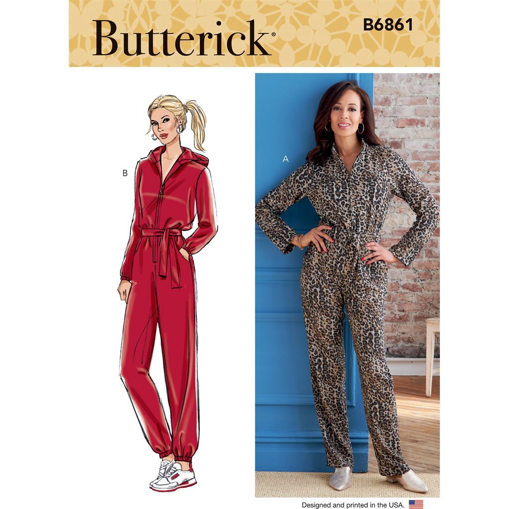 Butterick Pattern B6861 Misses Jumpsuit Sash and Belt 6861 Image 1 From Patternsandplains.com