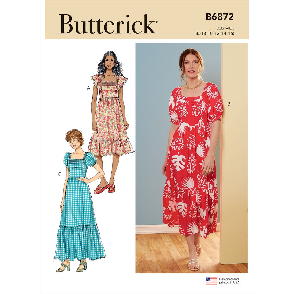 Butterick Pattern B6872 Misses Dress 6872 Image 1 From Patternsandplains.com