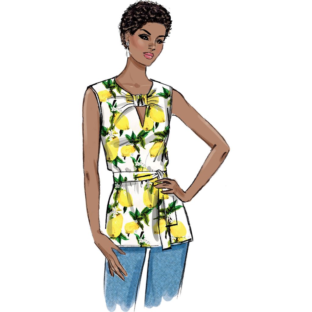 Butterick Pattern B6876 Misses Tunic with Sash and Top 6876 Image 3 From Patternsandplains.com