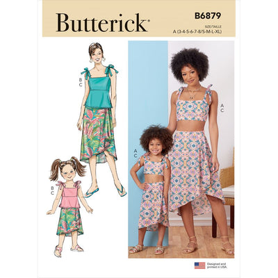 Butterick Pattern B6879 Childrens and Misses Tops and Skirt 6879 Image 1 From Patternsandplains.com