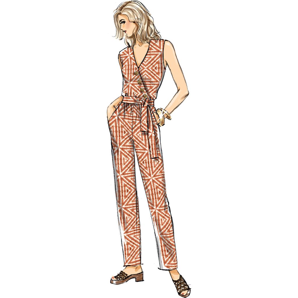 Butterick Pattern B6881 Misses Jumpsuit Sash and Belt 6881 Image 3 From Patternsandplains.com