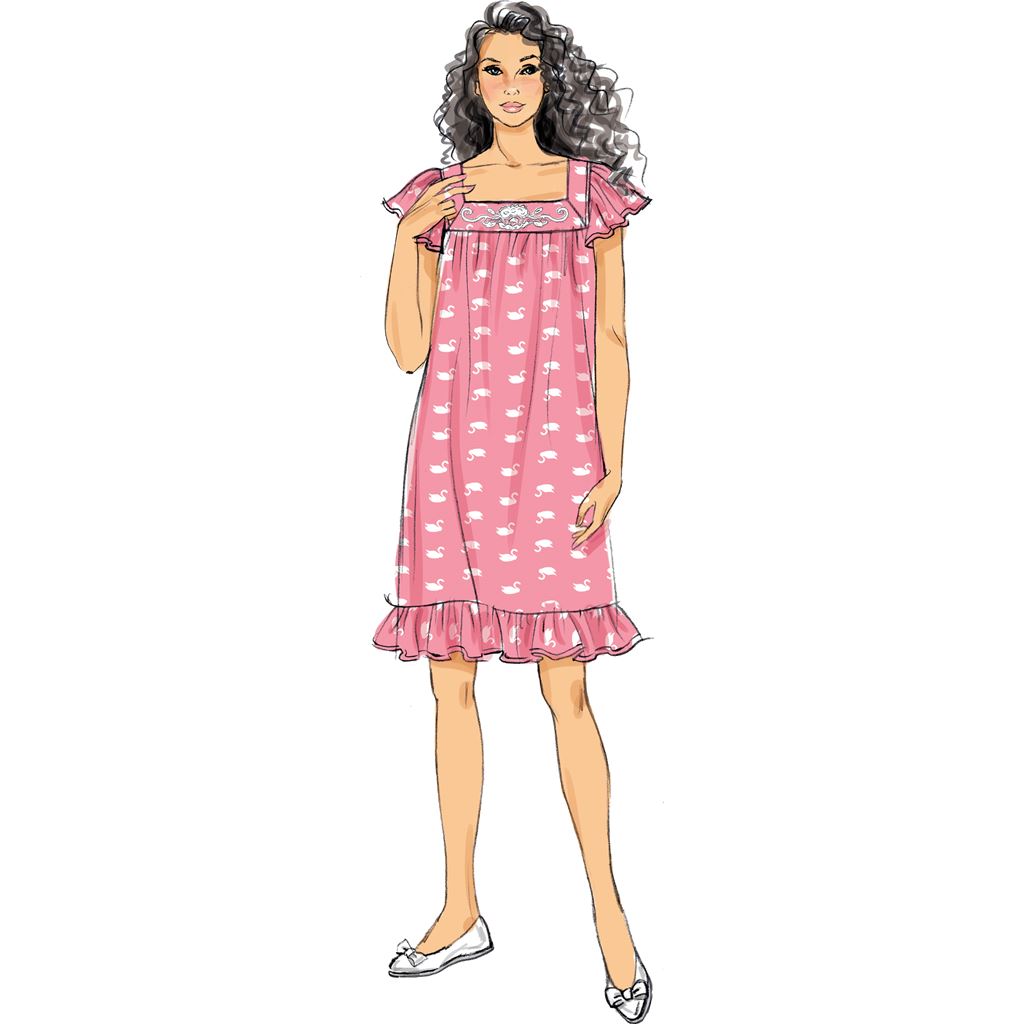 Butterick Pattern B6883 Misses Top Nightgowns and Shorts 6883 Image 4 From Patternsandplains.com