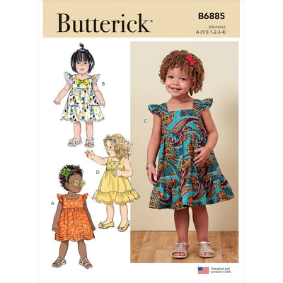 Butterick Pattern B6885 Toddlers Dress 6885 Image 1 From Patternsandplains.com