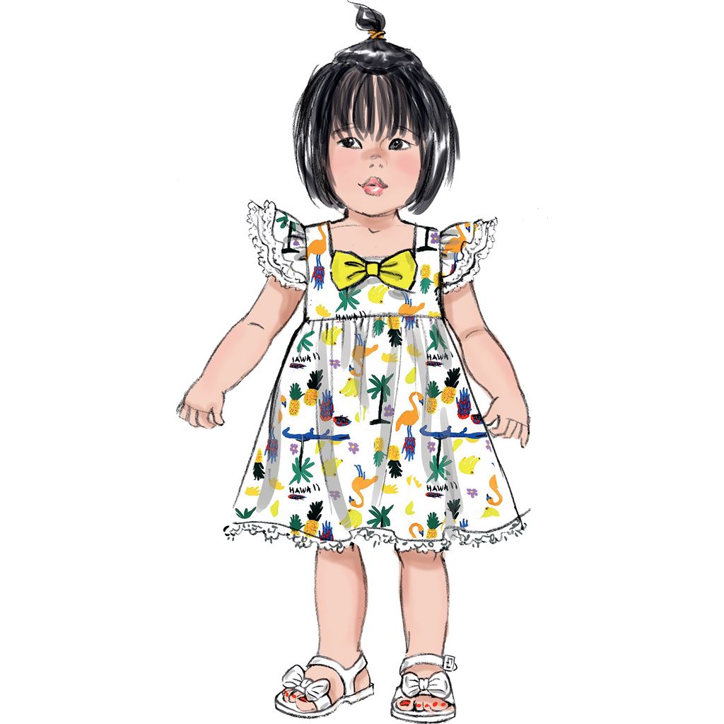 Butterick Pattern B6885 Toddlers Dress 6885 Image 4 From Patternsandplains.com