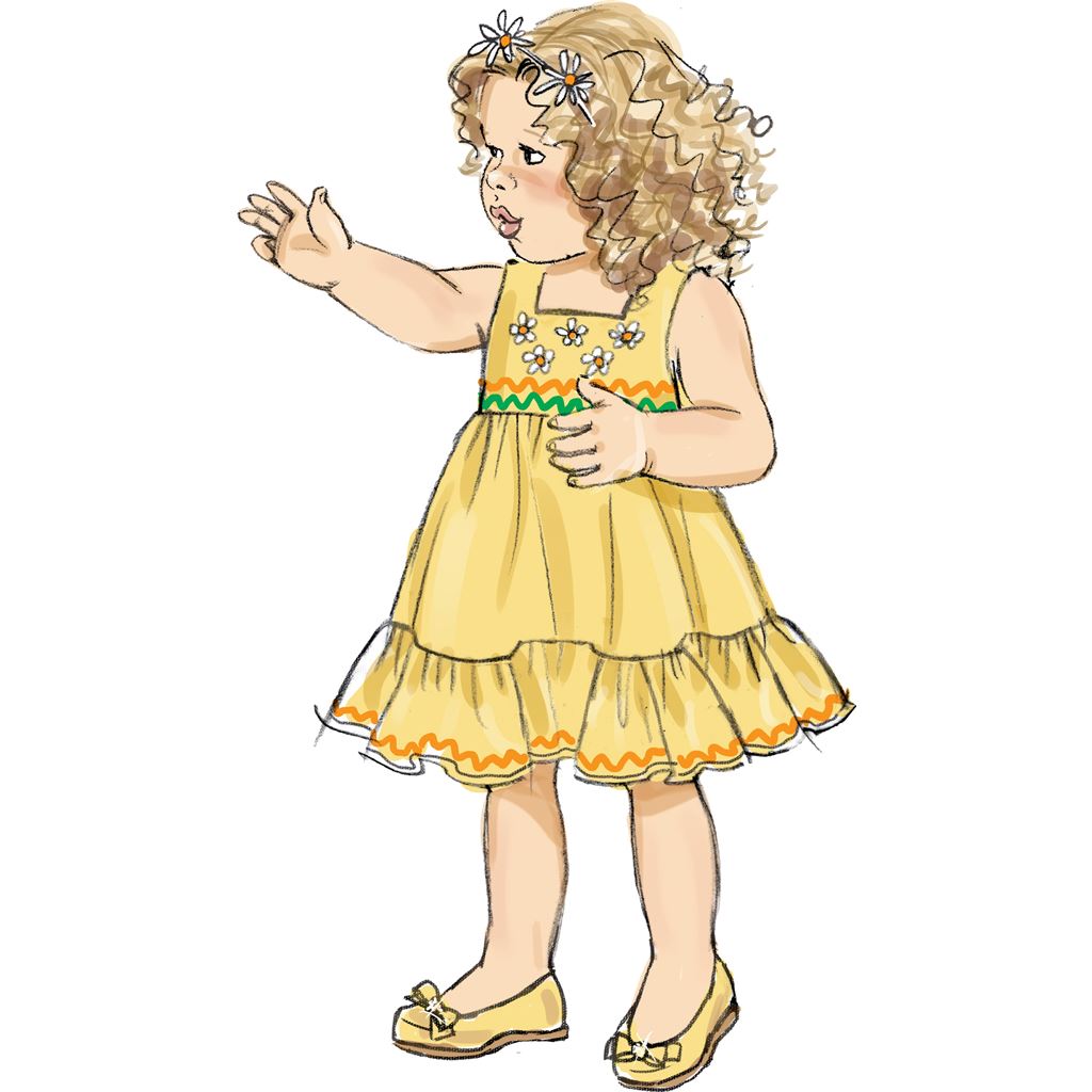 Butterick Pattern B6885 Toddlers Dress 6885 Image 5 From Patternsandplains.com