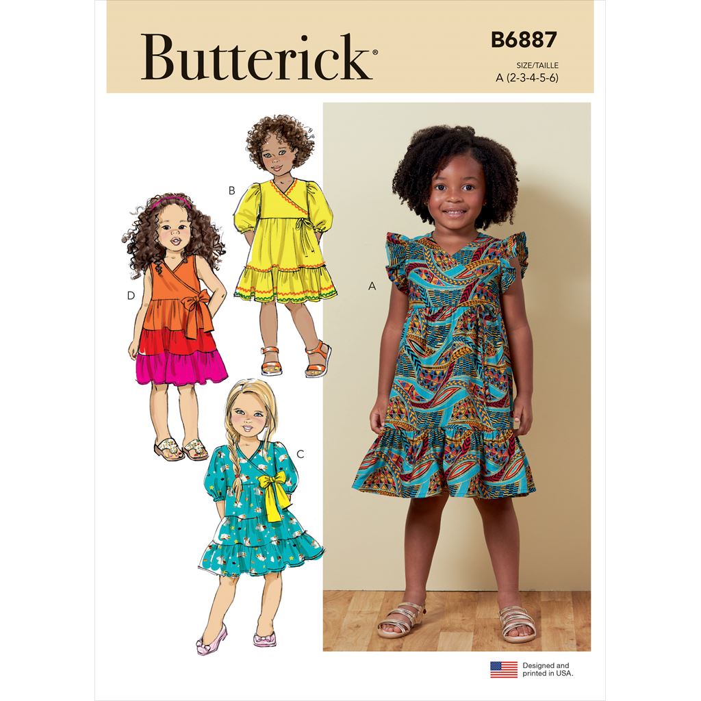 Butterick Pattern B6887 Childrens Dress 6887 Image 1 From Patternsandplains.com