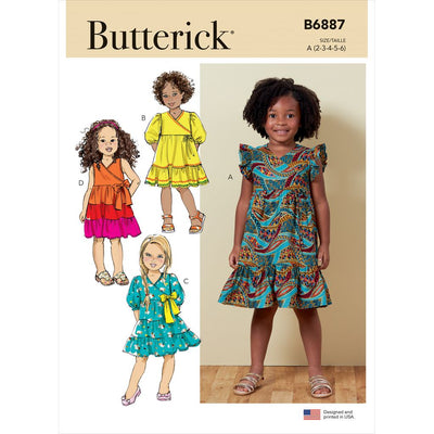 Butterick Pattern B6887 Childrens Dress 6887 Image 1 From Patternsandplains.com
