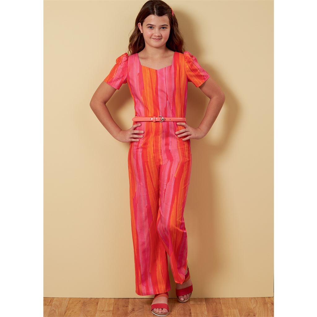 Butterick Pattern B6888 Girls Dress Jumpsuit Romper and Sash 6888 Image 2 From Patternsandplains.com