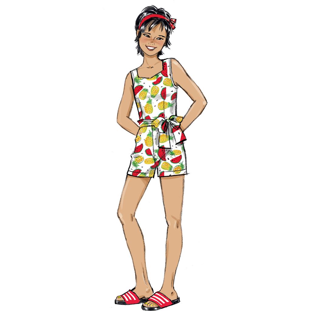 Butterick Pattern B6888 Girls Dress Jumpsuit Romper and Sash 6888 Image 5 From Patternsandplains.com