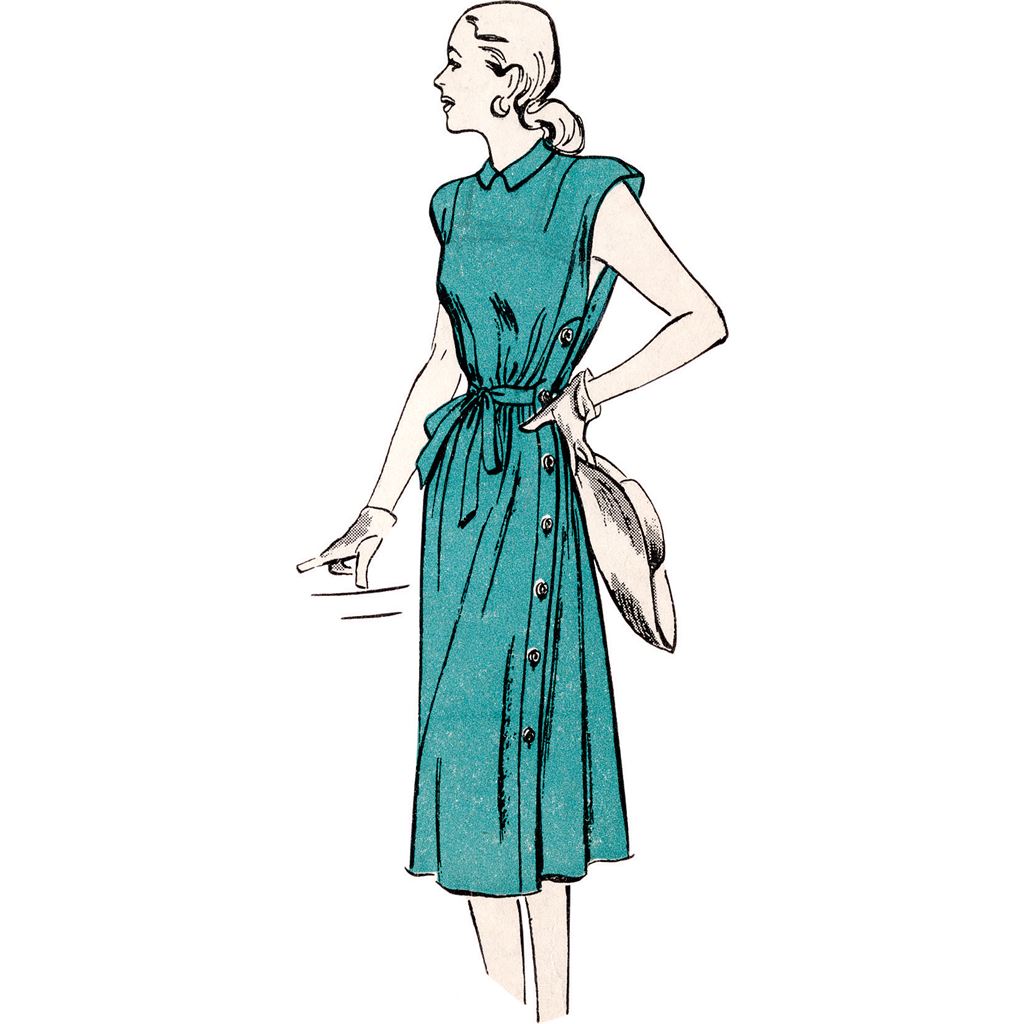 Butterick Pattern B6889 Misses Side Buttoning Dress 6889 Image 2 From Patternsandplains.com