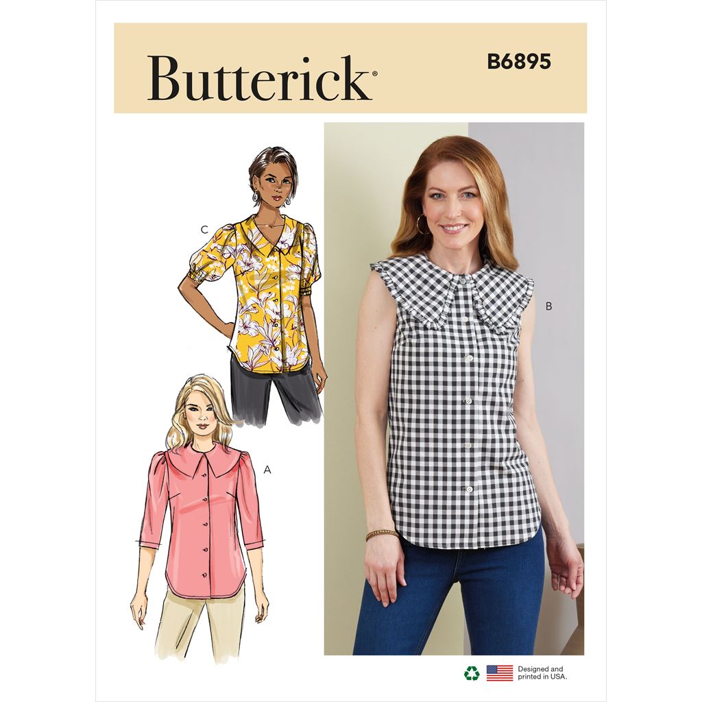 Butterick Pattern B6895 Misses Top 6895 Image 1 From Patternsandplains.com